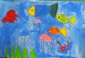 一年級特色課程~竹圍漁港海洋生物畫作-一仁許至柔